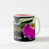 Delikate Orchid-Blume Personalisiert Zweifarbige Tasse (VorderseiteRechts)