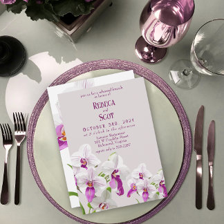 Delikate Orchid Brunch Probe Einladung