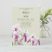 Delikate Orchid Wedding Brunch Probe Einladung (Stehend Vorderseite)