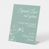 Delikate Orchideen elegante Hochzeit covid Sicherh Sockelschild (Vorderseite)