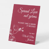 Delikate Orchideen elegante Hochzeitscovid Sicherh Sockelschild (Vorderseite)