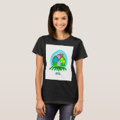 Delikate Ostereier Frauen Schwarzes Basic T-Shirt (Vorne ganz)