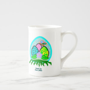 Delikate Ostereier Knochen-China Tasse