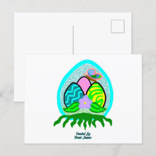 Delikate Ostereier Postkarte