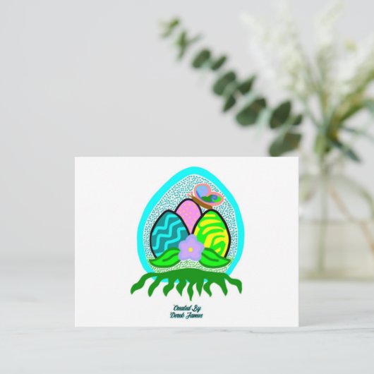 Delikate Ostereier Postkarte (Stehend Vorderseite)