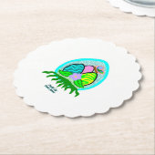 Delikate Ostereier Scalloped Round Untersetzer (angewinkelt)