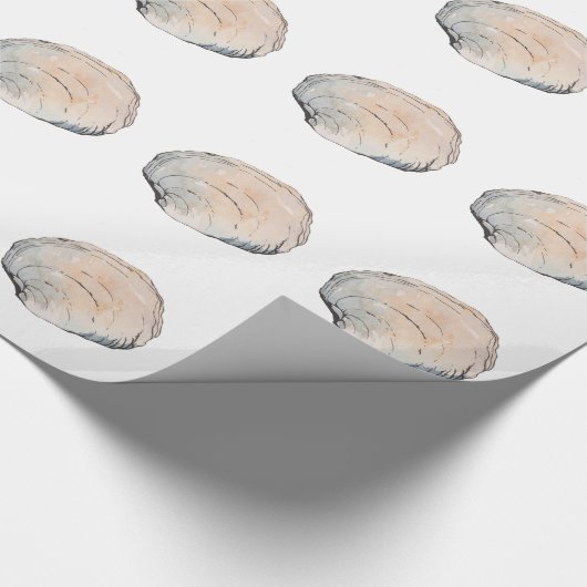 Delikate Pastel Clam Muschel Geschenkpapier (Ecke)