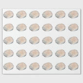 Delikate Pastel Clam Muschel Geschenkpapier (Flach)