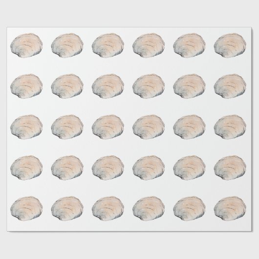 Delikate Pastel Clam Muschel Geschenkpapier (Flach)