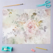 Delikate Pastel Floral Peonies Seidenpapier (Basteln)