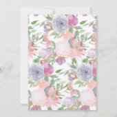 Delikate Pastel Florals Brautparty Einladung (Rückseite)