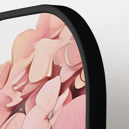 Delikate Pastel Hydrangea-Blume Pickleball Schläger (Linke Seite)