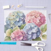 Delikate Pastel Hydrangea-Blume Seidenpapier (Handwerk)