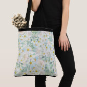 Delikate Pastel Watercolor Daisies Tasche (Von Nahem)