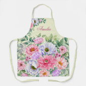 Delikate Pastel Watercolor Summer Florals Schürze (Vorderseite)