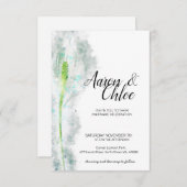 Delikate Pastellfarben und Minimalistische Kalligr Einladung (Vorne/Hinten)