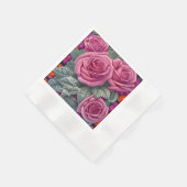 Delikate pastellrosa Hochzeitsstipps - Rose Serviette (Ecke)