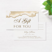 Delikate Peach Agate Geschenkkarte (Schreibtisch)