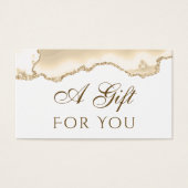 Delikate Peach Agate Geschenkkarte (Vorderseite)