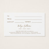 Delikate Peach Agate Geschenkkarte (Rückseite)