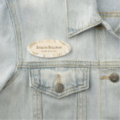 Delikate Peach Agate Name Tag Namensschild (Beispiel)