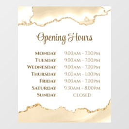 Delikate Peach Agate Öffnungszeiten Fensterheber Fensteraufkleber