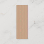 Delikate Peach Damask Personalisiert Mini Visitenkarte (Rückseite)