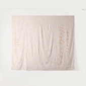 Delikate Peach Wedding Foto Backdrop Tapestes Wandteppich (Vorderseite (Horizontal))