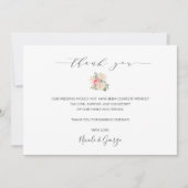 Delikate Peony Bouquet Sommerhochzeit danke Einladung (Vorderseite)