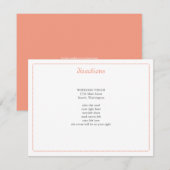 Delikate Peony Wedding Begleitkarte (Vorne/Hinten)
