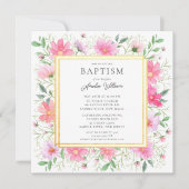 Delikate Petals Baptisse Einladung (Vorderseite)