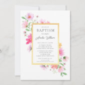 Delikate Petals Baptisse Einladung (Vorderseite)