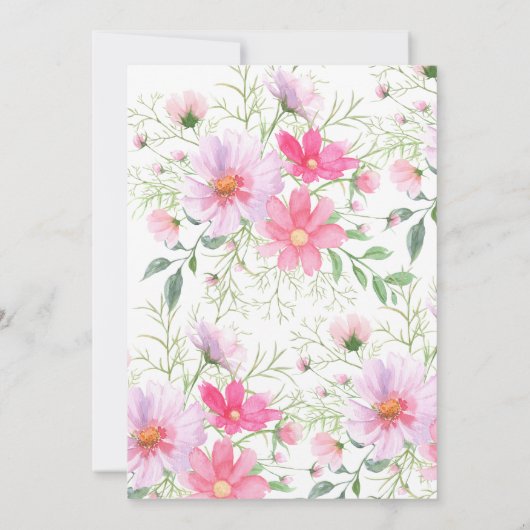 Delikate Petals Baptisse Einladung (Rückseite)