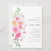 Delikate Petals-Bestätigung Einladung (Vorderseite)