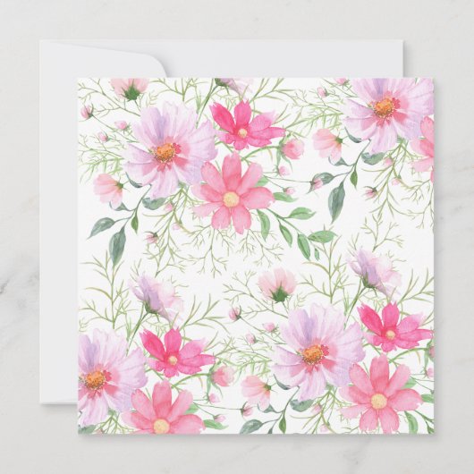 Delikate Petals-Bestätigung Einladung (Rückseite)