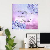 Delikate Petals: Blaues Hydrangea Poster (Heimbüro)