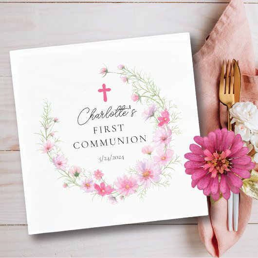 Delikate Petals Erste Kommune Serviette