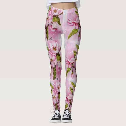 DELIKATE PINK APPLE BLOSSOMS | LEGGINGS (Vorderseite)