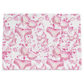 Delikate pinkfarbene Dessous Hochzeitstasche Braut Große Geschenktüte (Vorderseite)