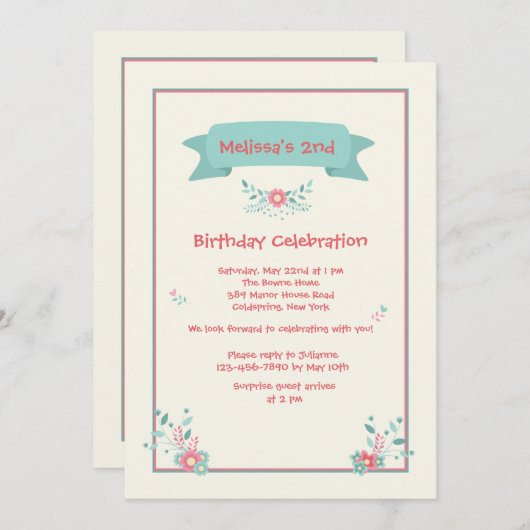 Delikate Positionen Einladung (Vorne/Hinten)