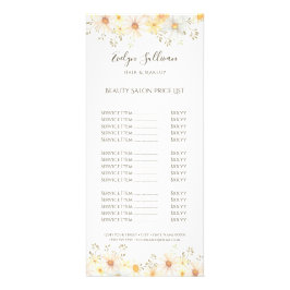 Delikate Preisliste Rackkarte Werbekarte