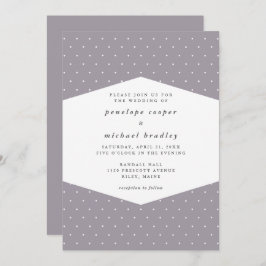 Delikate Punkte Weiche Lila Hochzeit Einladung