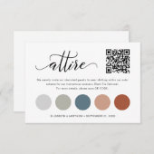Delikate QR-Code-Farbpalette Begleitkarte (Vorne/Hinten)