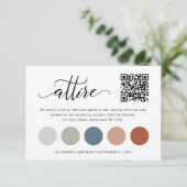 Delikate QR-Code-Farbpalette Begleitkarte (Stehend Vorderseite)