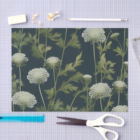 Delikate Queen Anne's Lace Pattern Seidenpapier (Handwerk)