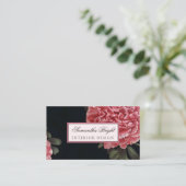 Delikate Red Blume Class Business Card Visitenkarte (Stehend Vorderseite)