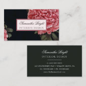 Delikate Red Blume Class Business Card Visitenkarte (Vorne/Hinten)