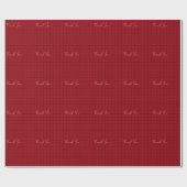 Delikate Red Checkered Geschenkpapier (Flach)