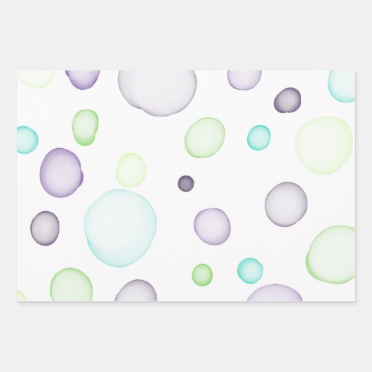 Delikate Regenbogenfarben, weiche Papierblätter Geschenkpapier Set (Vorderseite 3)