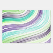 Delikate Regenbogenfarben, weiche Papierblätter Geschenkpapier Set (Vorderseite)